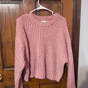 American Eagle Outfitters Soft Pink Crew Neck Sweater